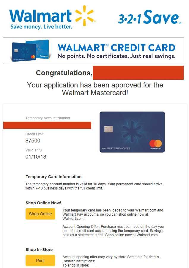 How To Get My Temporary Walmart Credit Card Number Credit Walls
